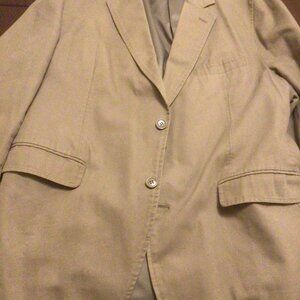 Men's Tan Blazer Cotton Summer Wear Size XXL